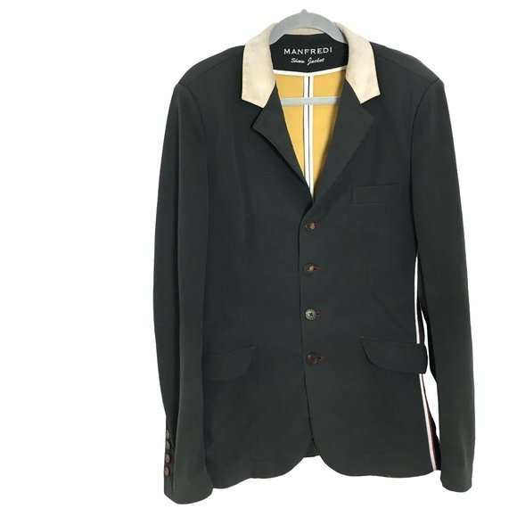 Manfredi Show Jacket 44 Mens Equestrian Competition Charcoal Gray - Picture 1 of 10